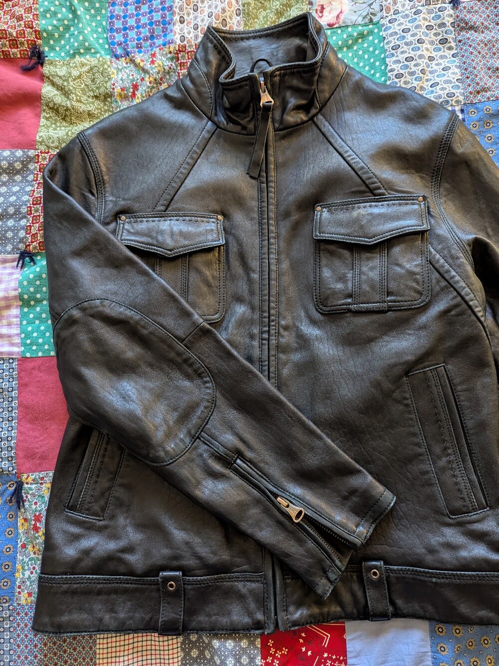 NWOT Genuine Leather Mens L Soft Leather Jacket